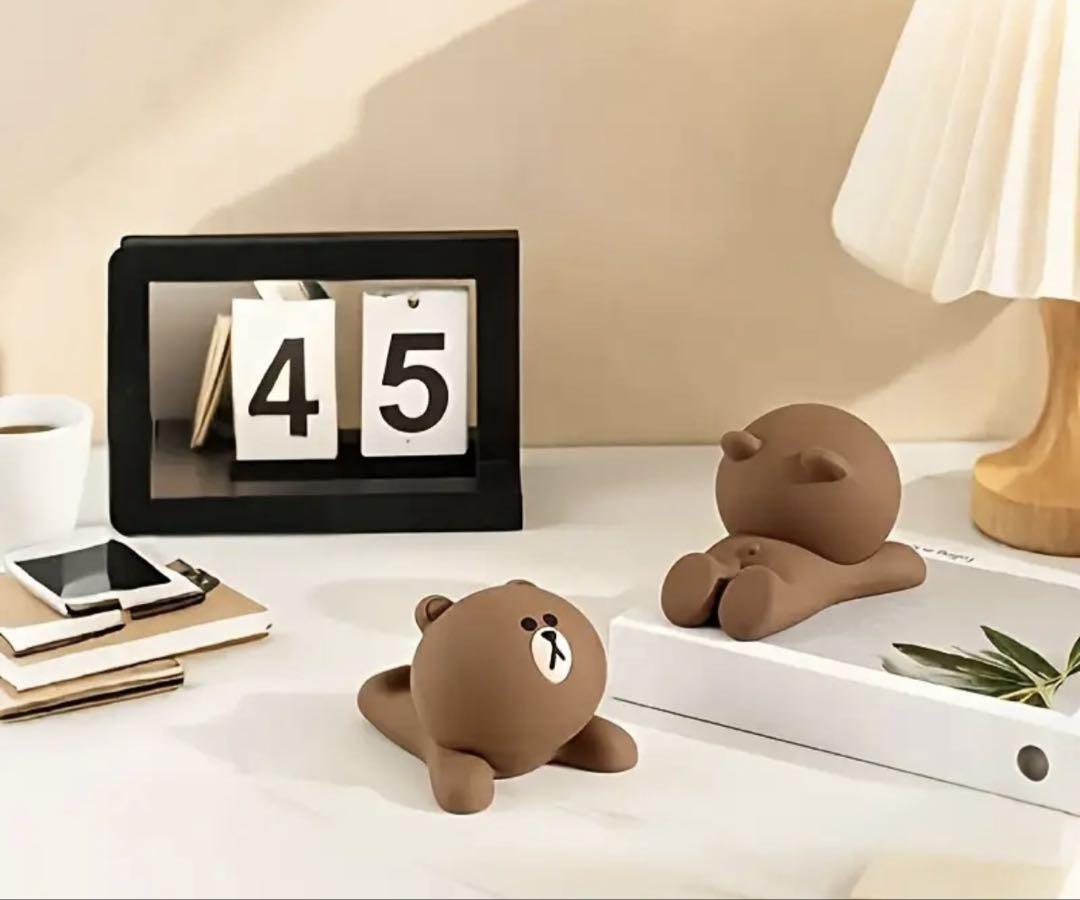 新品未使用　スマホスタンド　ブラウン　ラインフレンズ　携帯スタンド